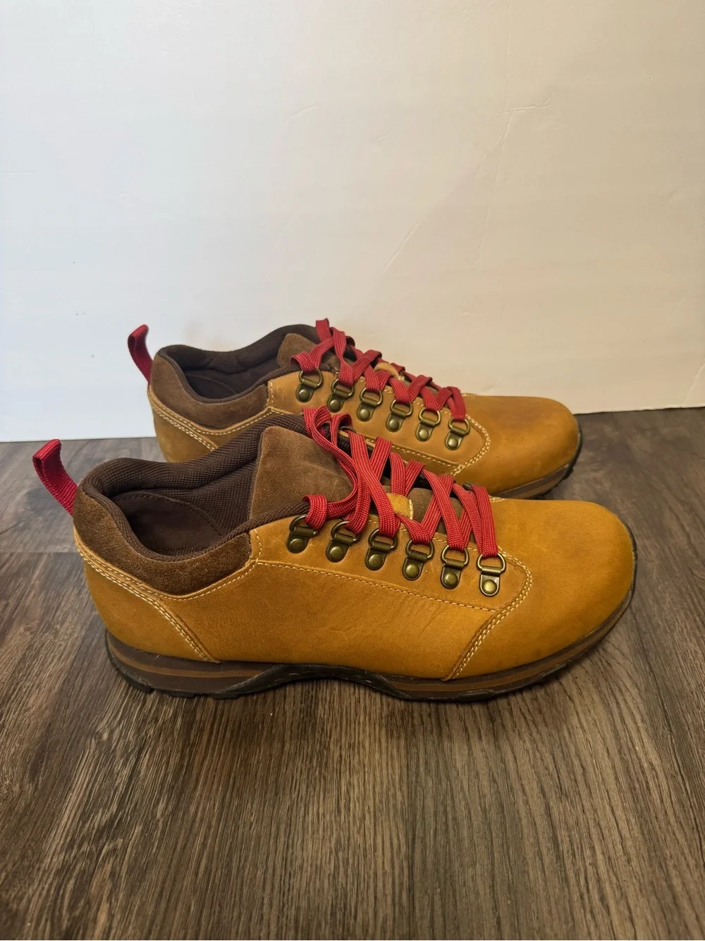 L.L.Bean Men’s Leather Hiking Trail Shoes Brown Low Lace Up Outdoor Boots Sz 9 M
